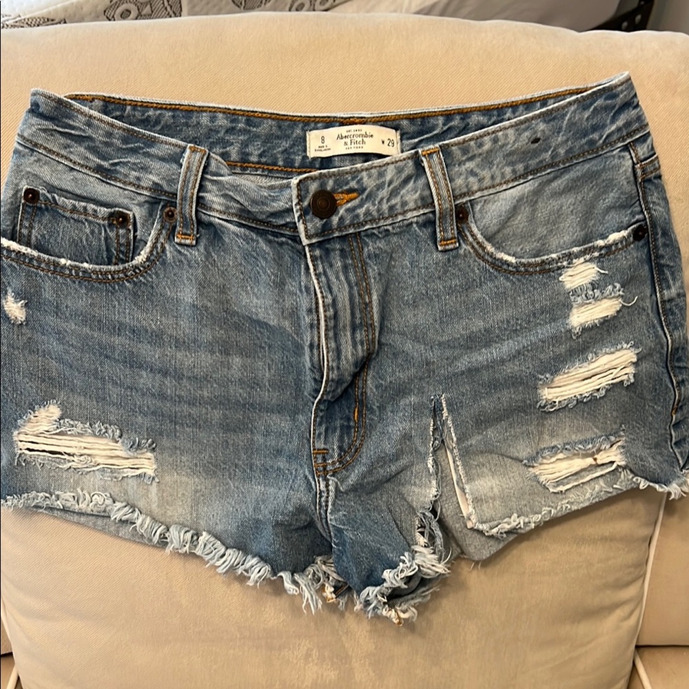 Distressed Denim Shorts
